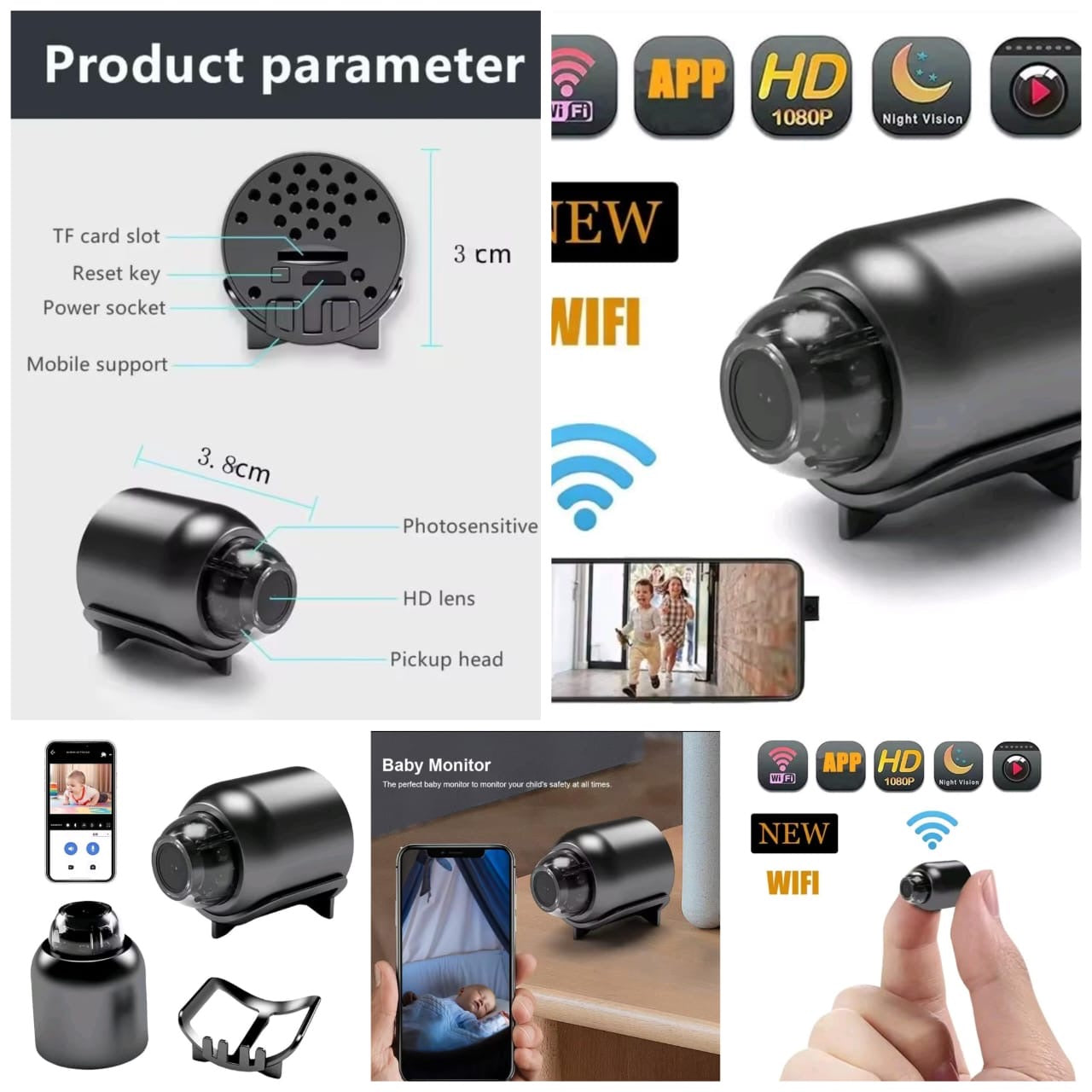 Mini Caméra WiFi 1080P — Gardez un œil sur ce qui compte