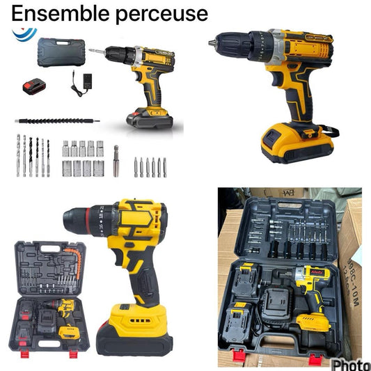 ENSEMBLE PERCEUSE SANS FIL – KIT COMPLET AVEC MALLETTE
