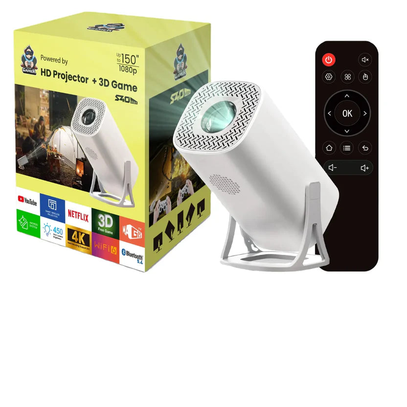 Projecteur Intelligent S40 Max : Votre Cinéma & Salle de Jeux 4K, 3D Ultra-Réaliste.