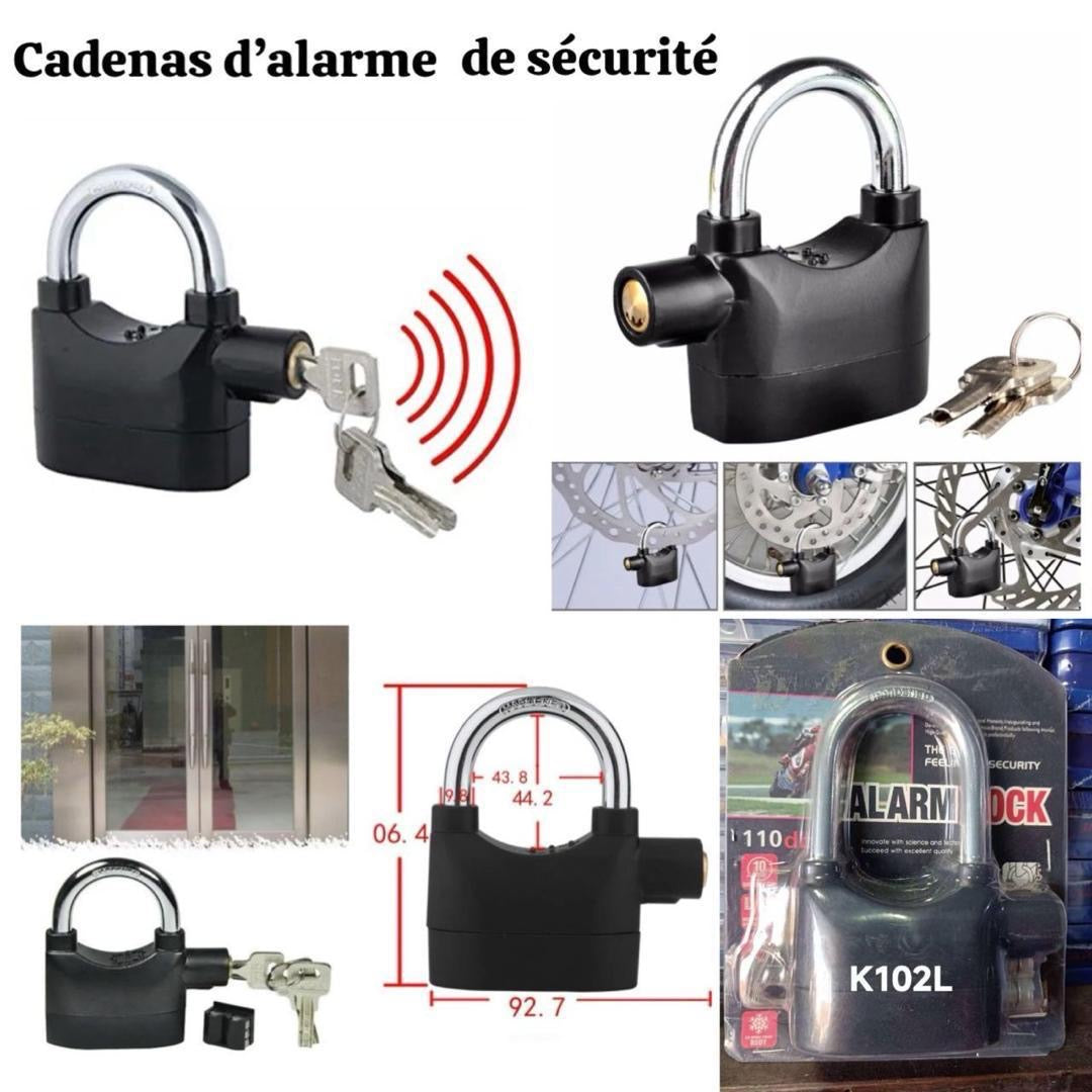 🔒 CADENAS ANTIVOL AVEC ALARME 110 dB
