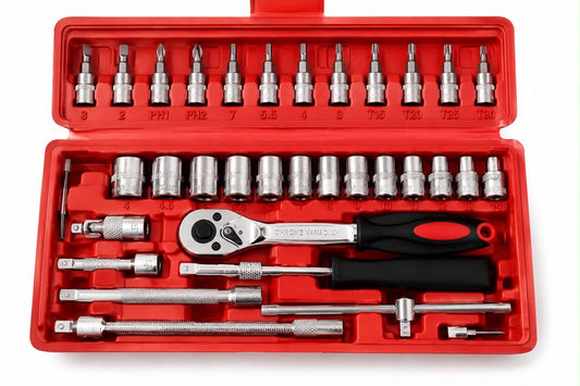 Coffret d'outillage mécanique - Douilles, cliquet & Embouts