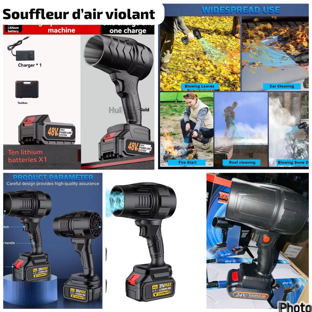 Souffleur d’Air Sans Fil à Double Batterie – Puissant, Portable et Polyvalent