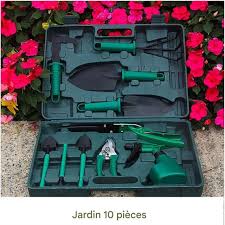 🌱 KIT COMPLET D’OUTILS DE JARDINAGE – 10 PIÈCES