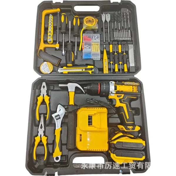 🔧 Perceuse Professionnelle Multifonction – Kit Complet Sans Fil