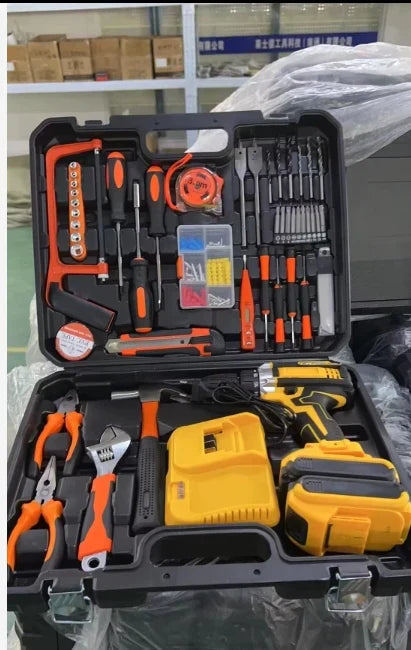 🔧 Perceuse Professionnelle Multifonction – Kit Complet Sans Fil